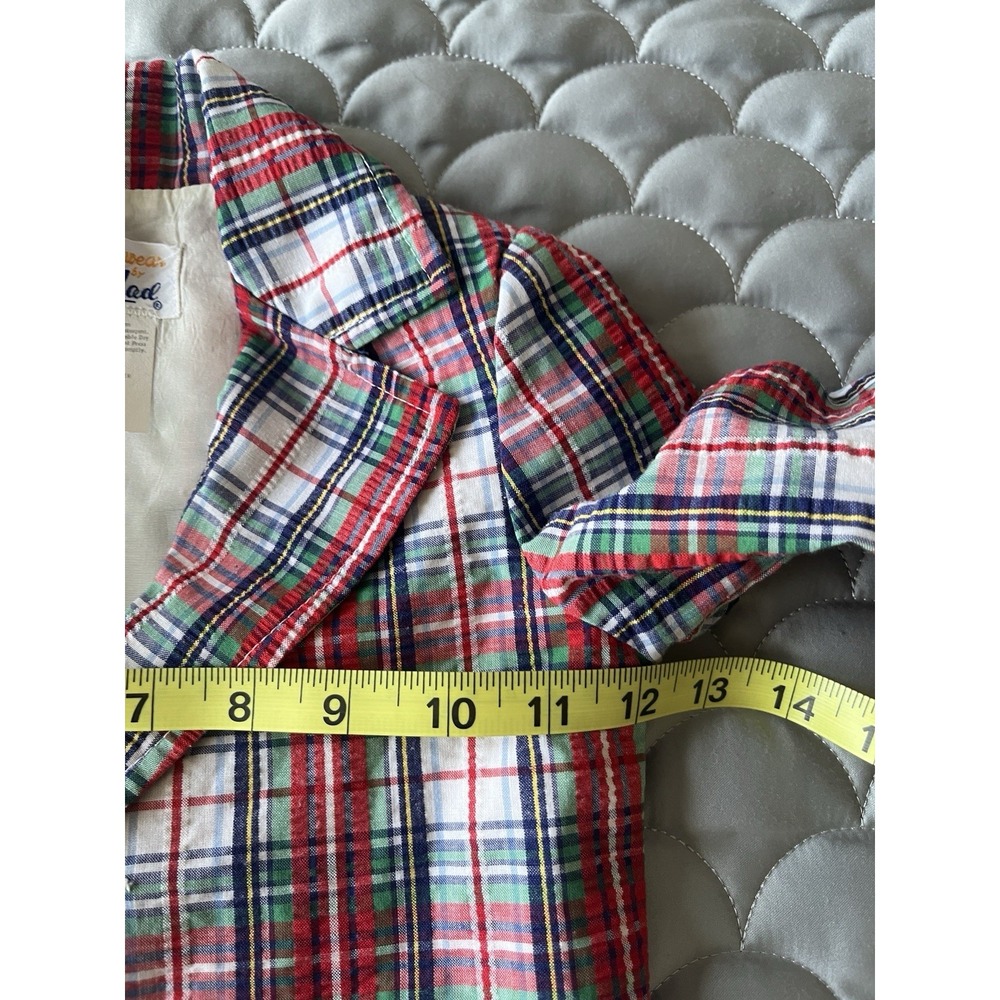 1970's Good Lad Size 2T Vintage Boys Sports Jacket Plaid Red Blue Green White - Picture 4 of 6